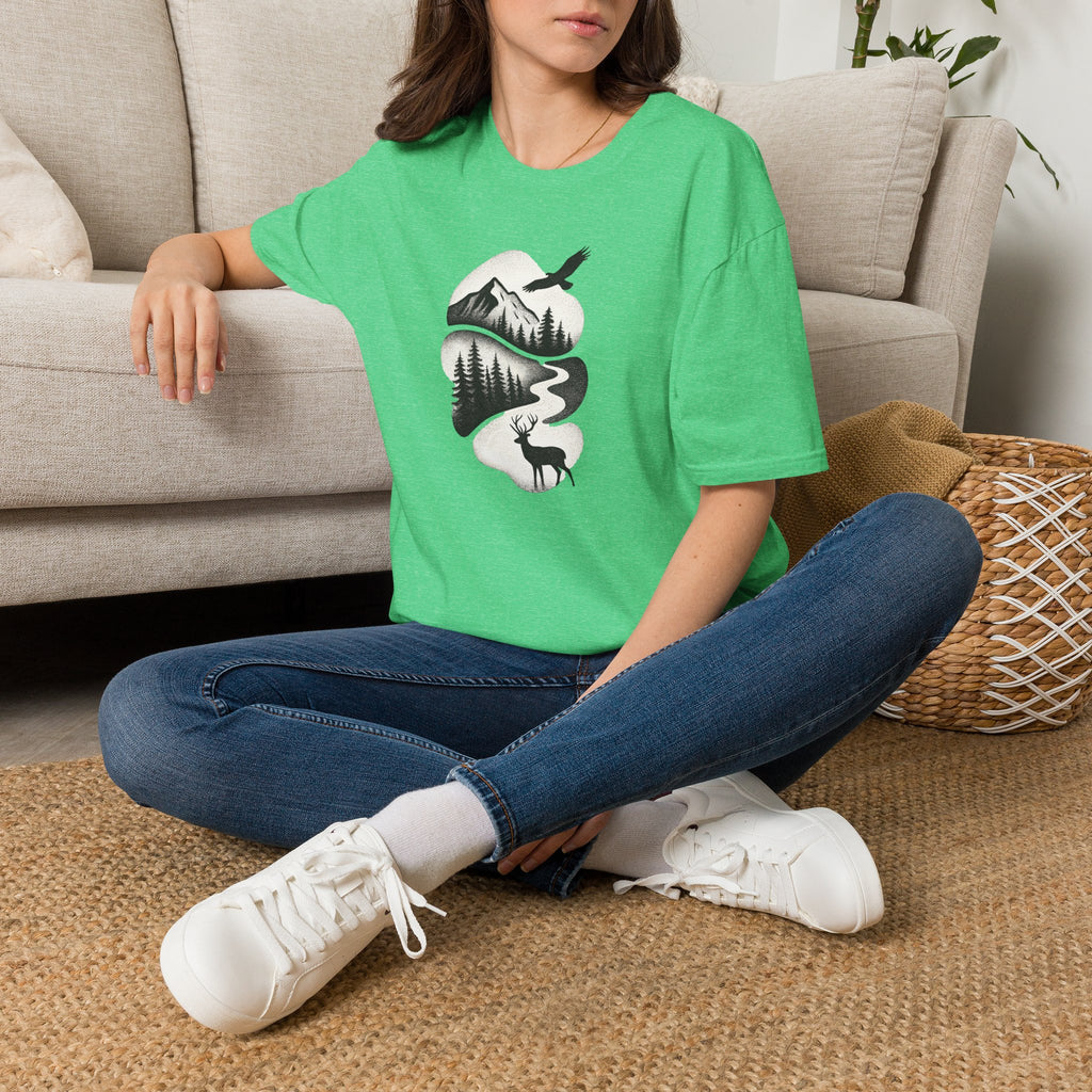 Deer in Mountain Landscape T-Shirt