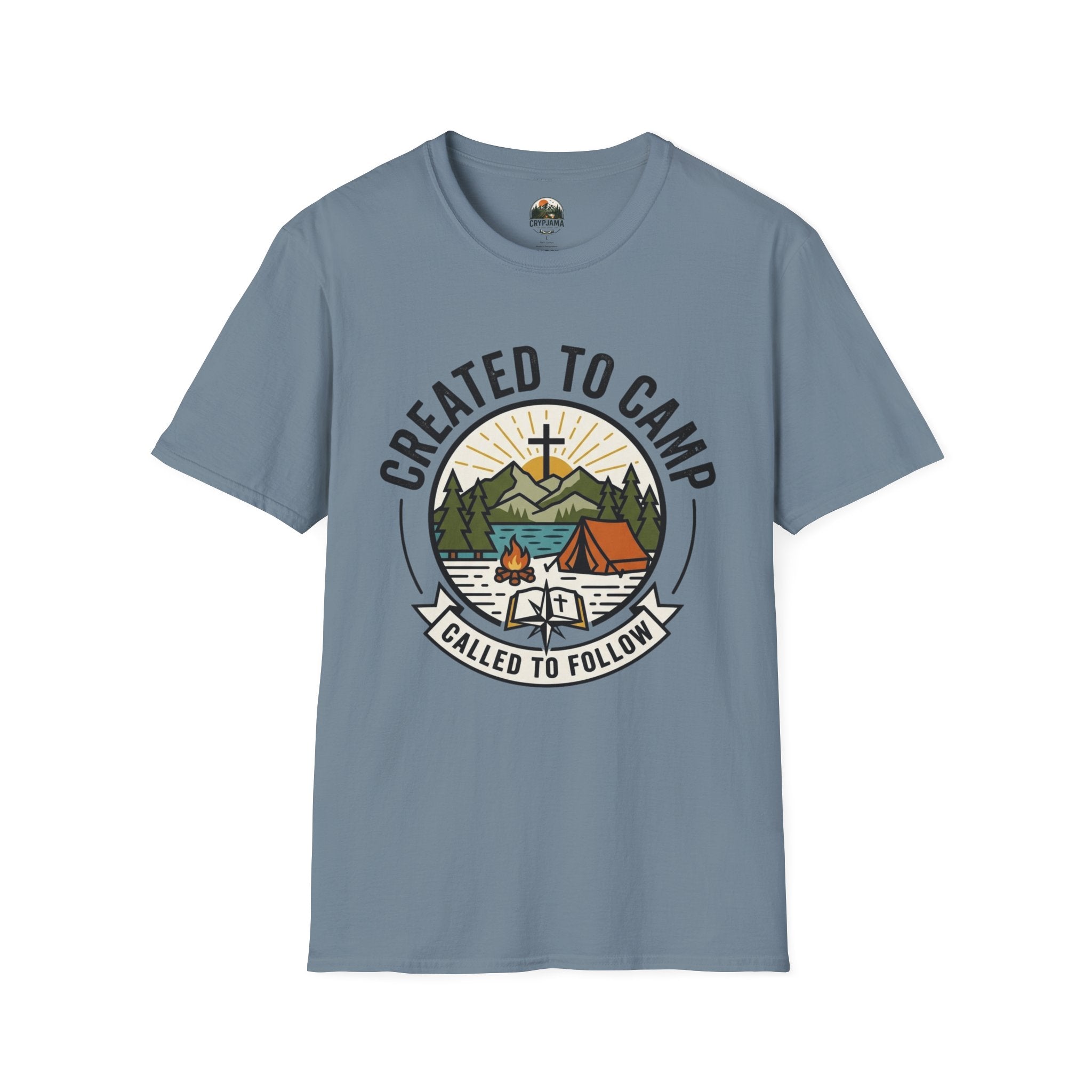 Created to Camp T-Shirt — Christian Camping Graphic Tee ("Called to Follow")