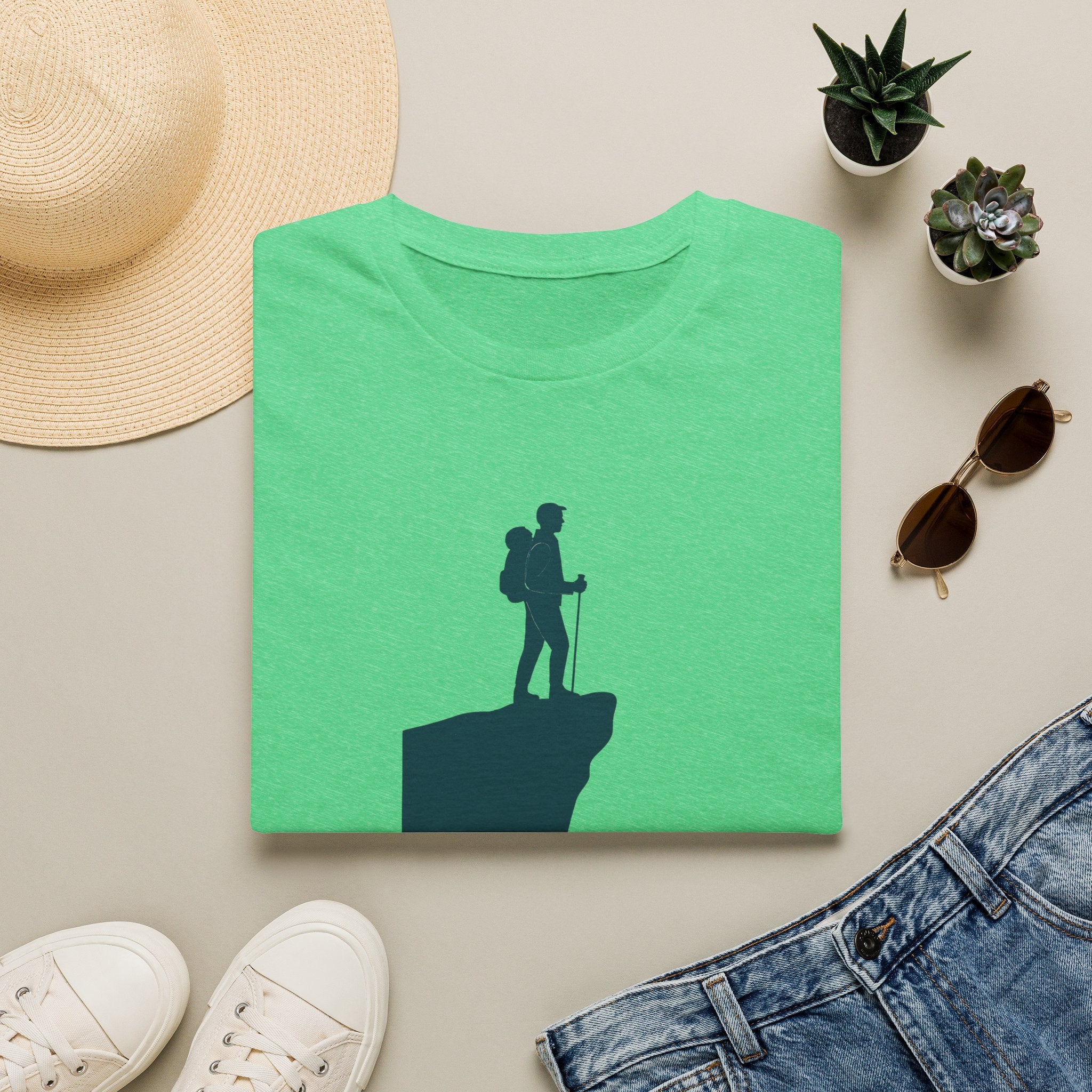 Hiker on Cliff T-Shirt