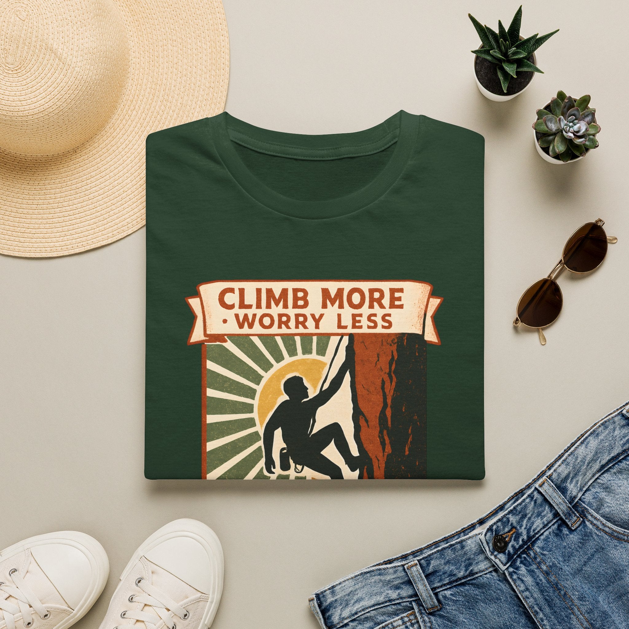 Climb More Worry Less T-Shirt