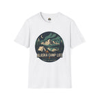 Alaska Camp Life T-Shirt — Northern Lights Mountain Camping Tee