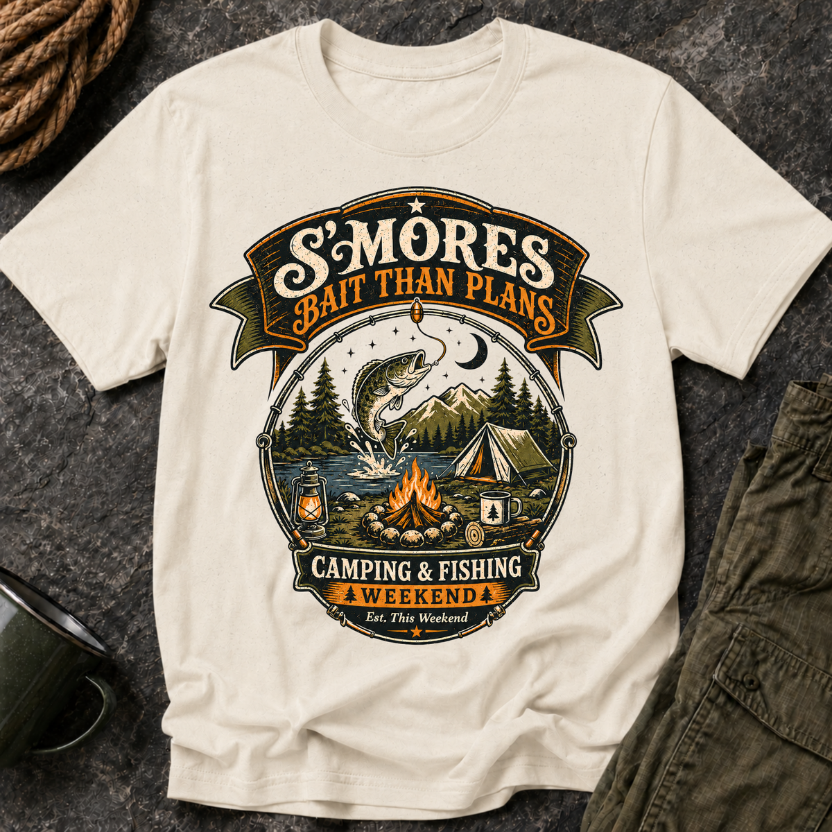 S'mores > Plans Camping T‑Shirt