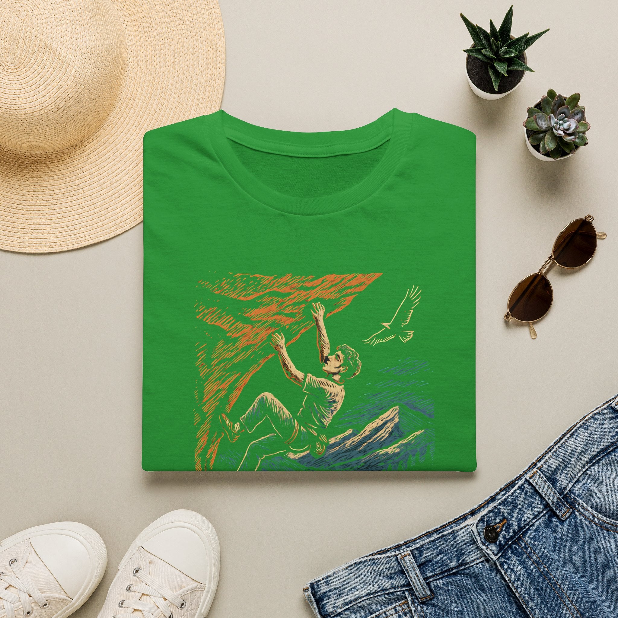Climber on cliff T-Shirt