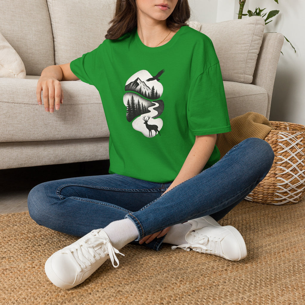 Deer in Mountain Landscape T-Shirt