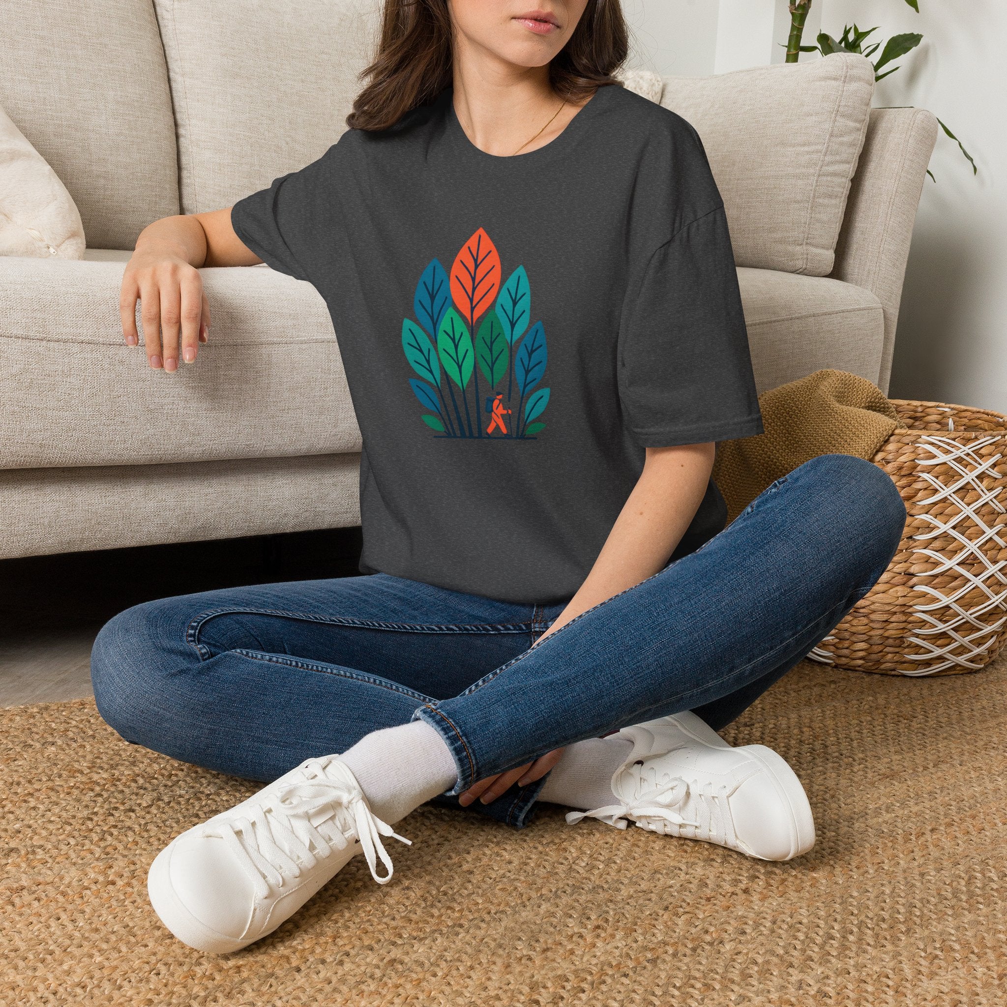 Hiker in Leaves T-Shirt