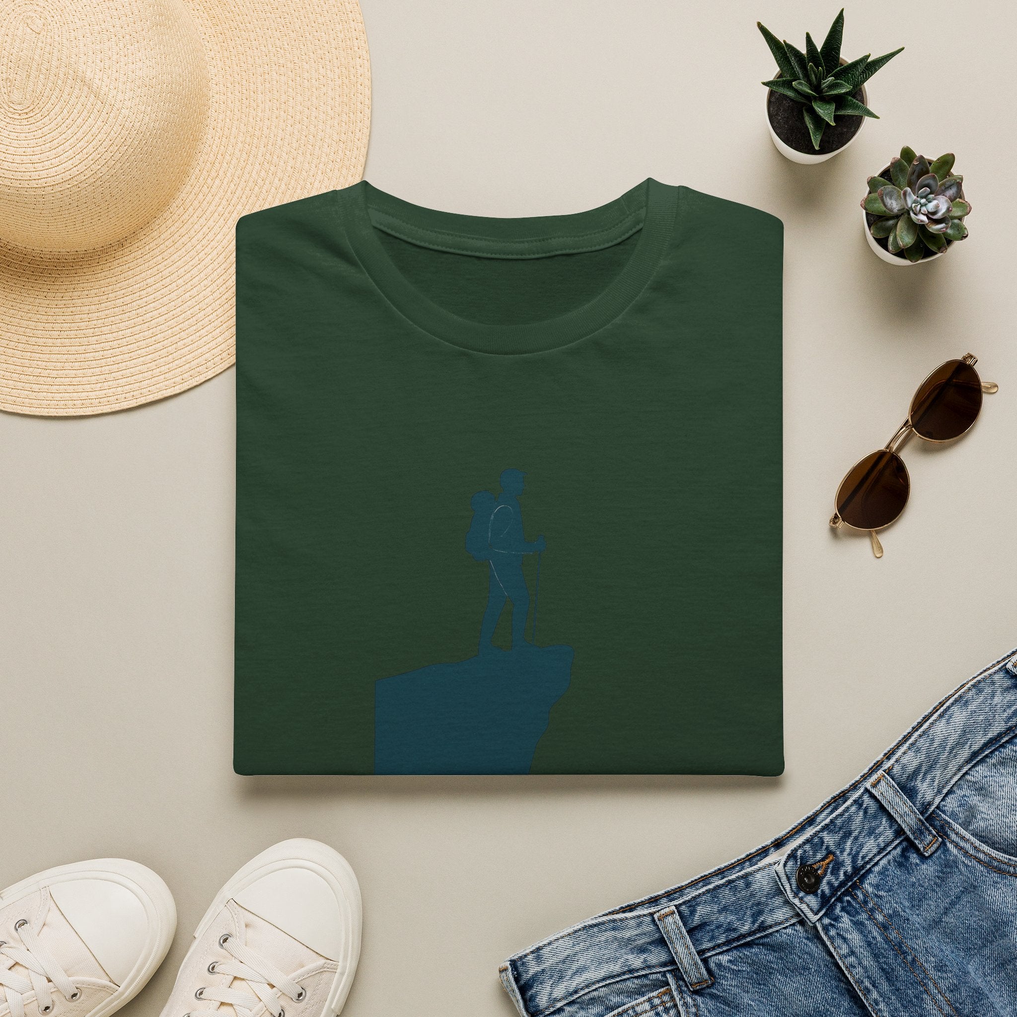 Hiker on Cliff T-Shirt