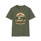 Camping Life T-Shirt — "Camping Life After 40" Vintage Mountain Camping Tee