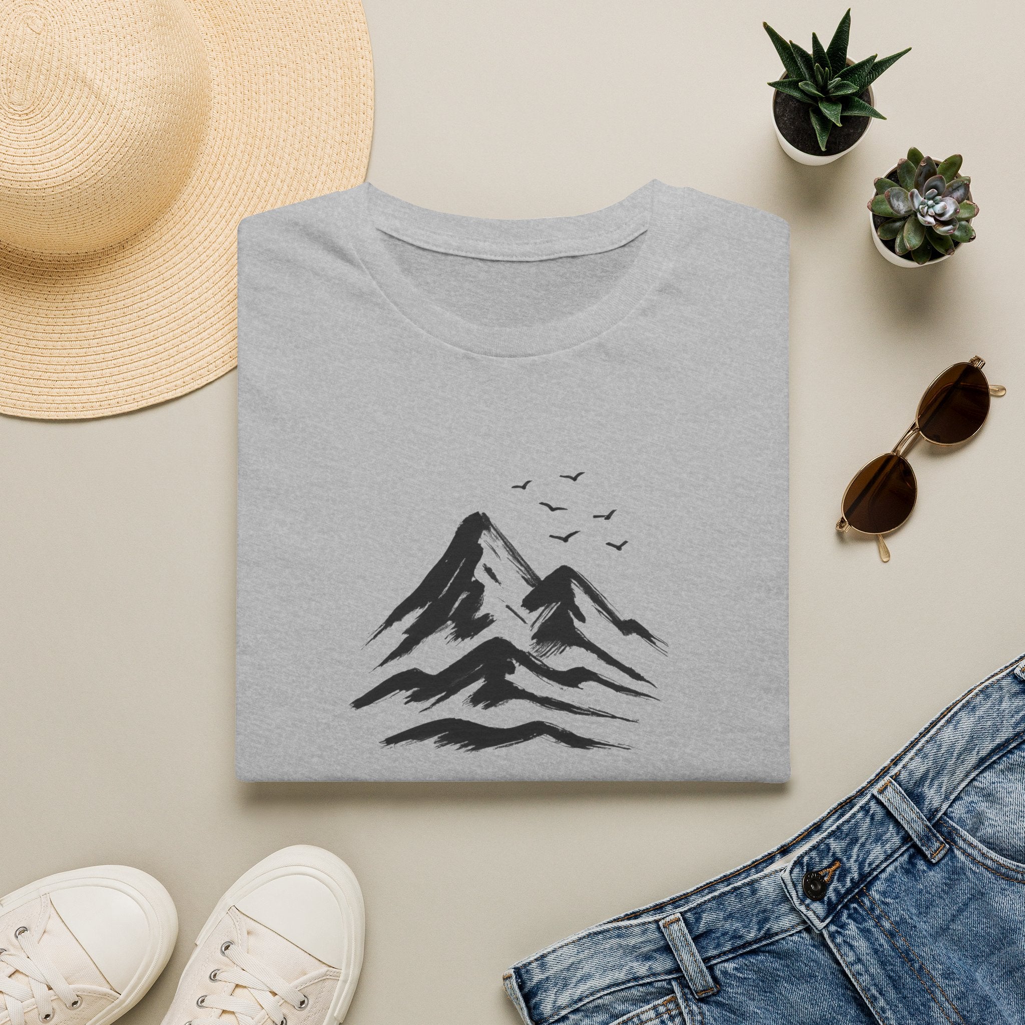 Mountains and birds T-Shirt