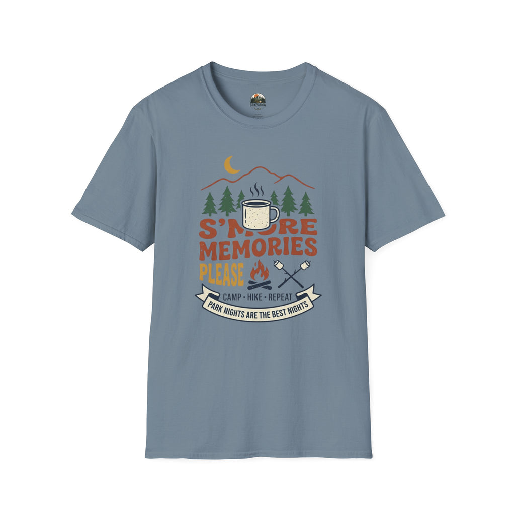 S'more Memories Camping T-Shirt — Retro Campfire Graphic Tee