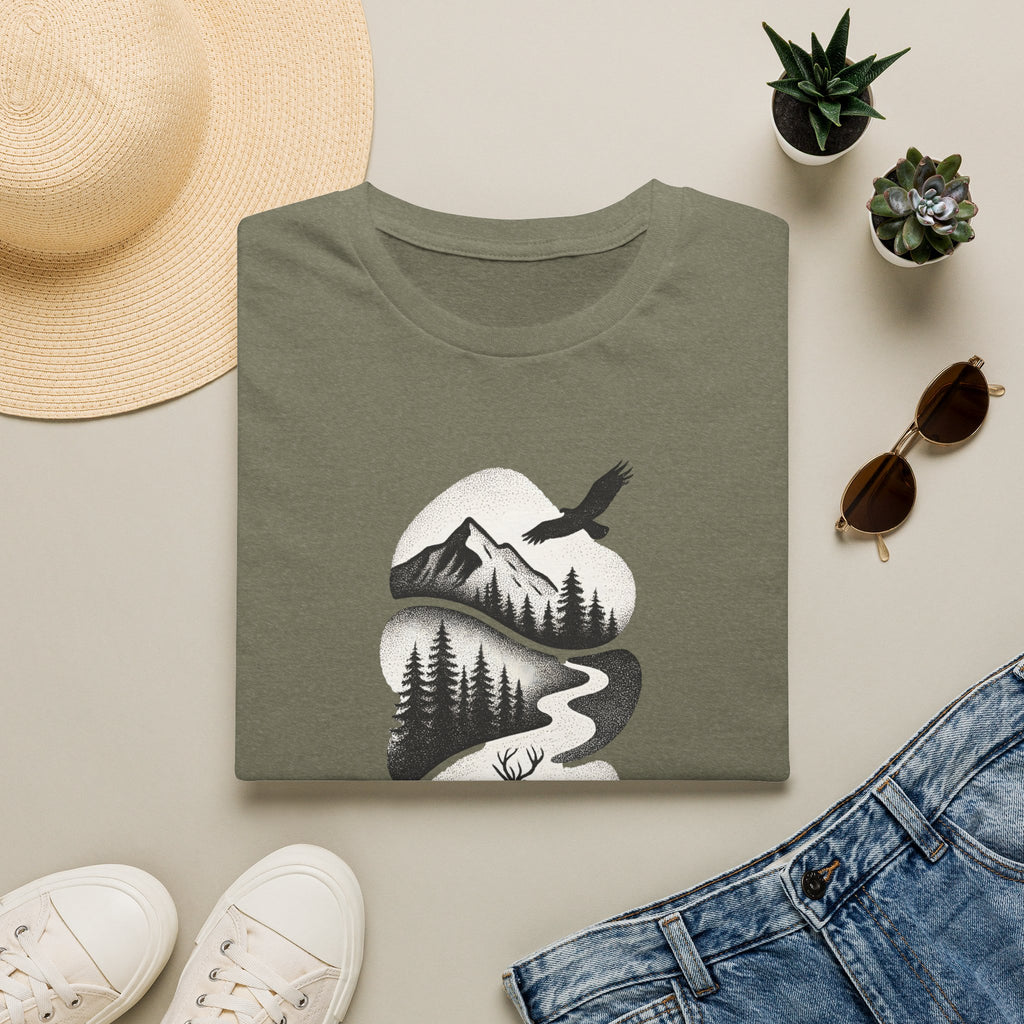 Deer in Mountain Landscape T-Shirt