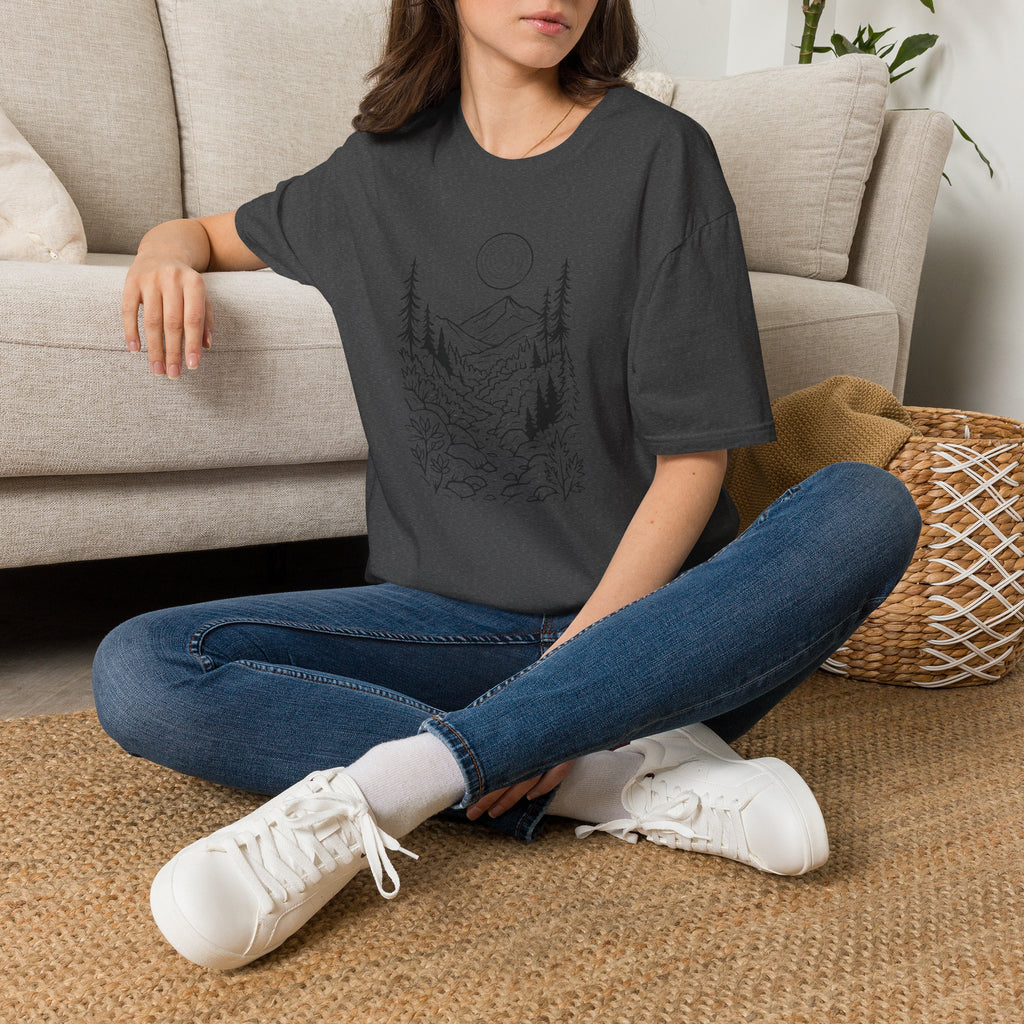 Moonlit Mountain Landscape T-Shirt