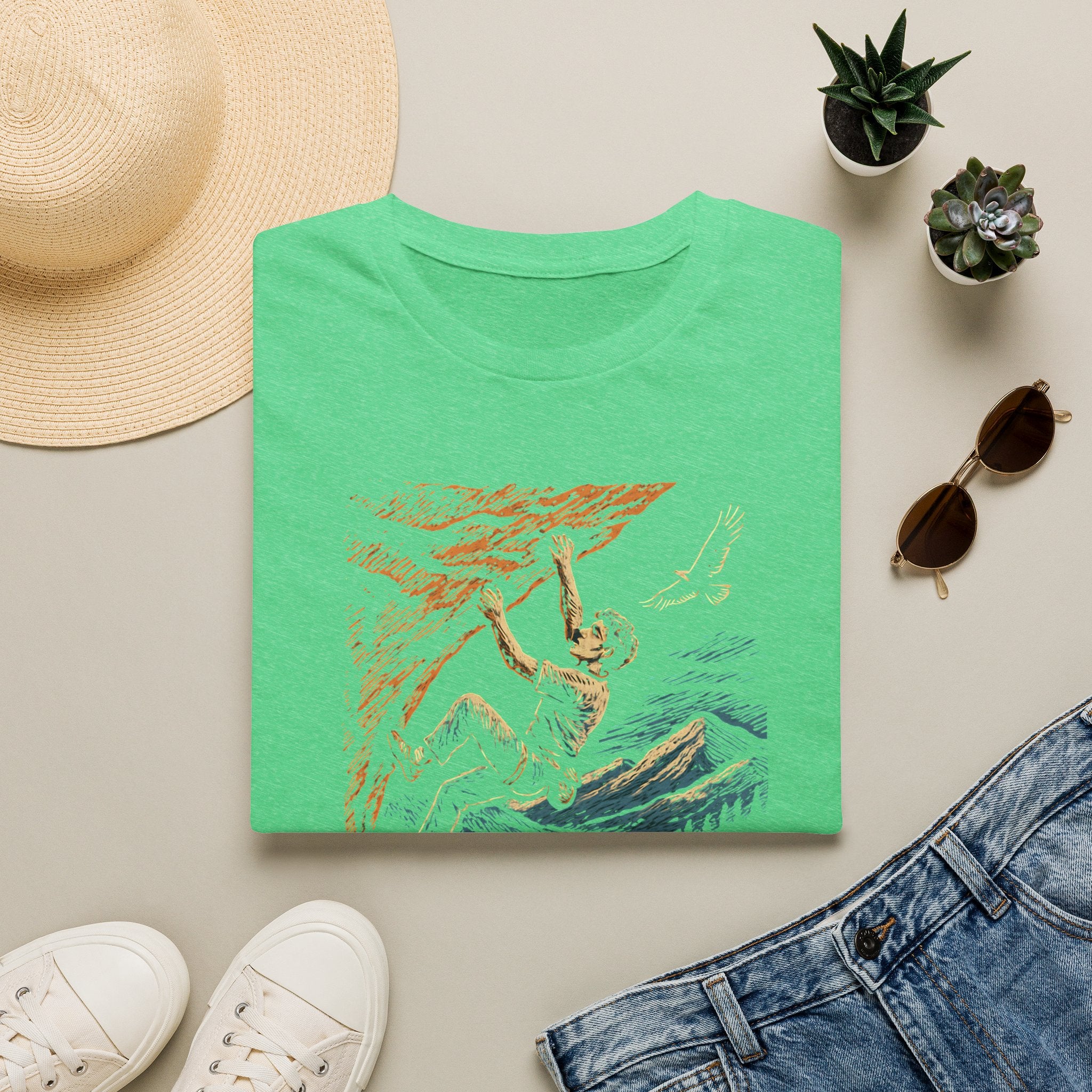 Climber on cliff T-Shirt