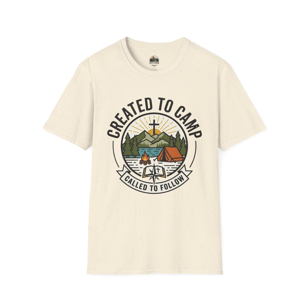 Created to Camp T-Shirt — Christian Camping Graphic Tee ("Called to Follow")