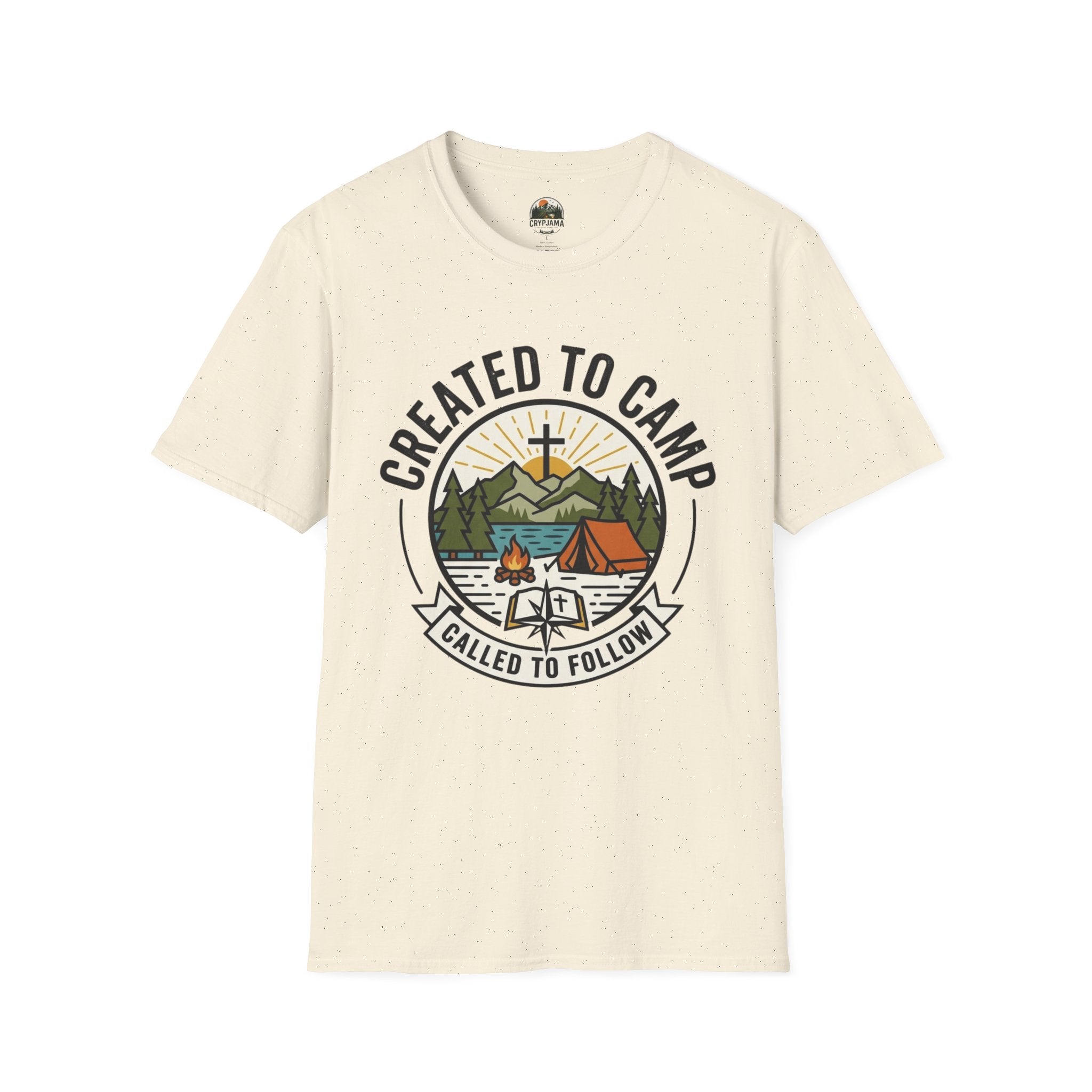 Created to Camp T-Shirt — Christian Camping Graphic Tee ("Called to Follow")