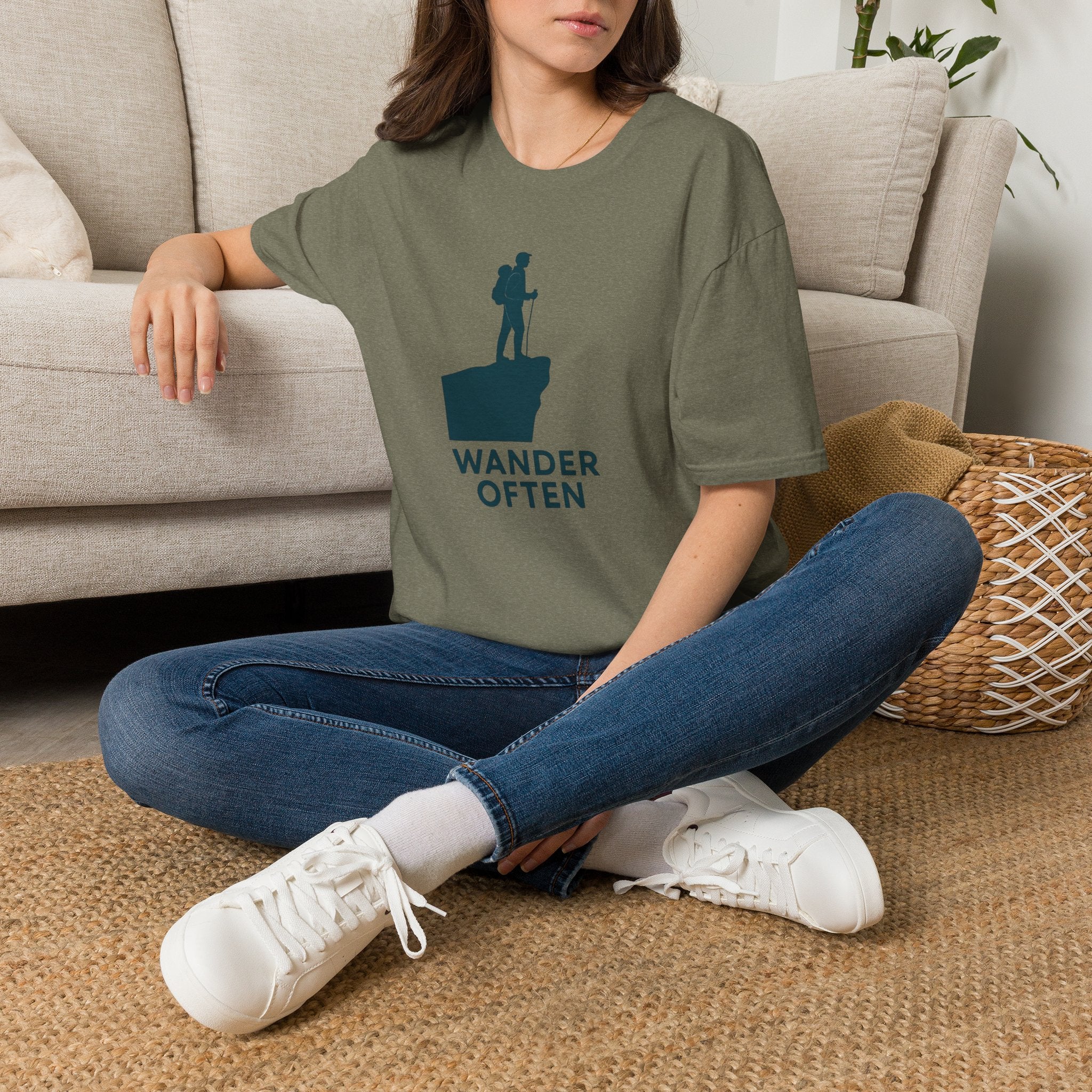 Hiker on Cliff T-Shirt