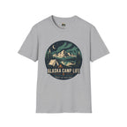 Alaska Camp Life T-Shirt — Northern Lights Mountain Camping Tee