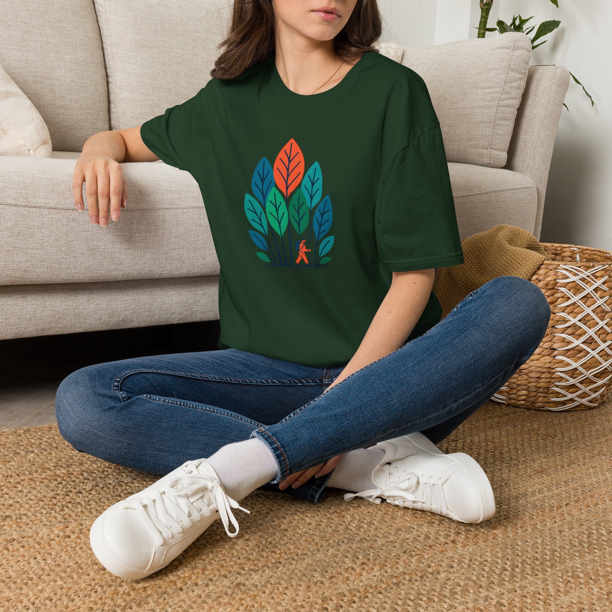 Hiker in Leaves T-Shirt