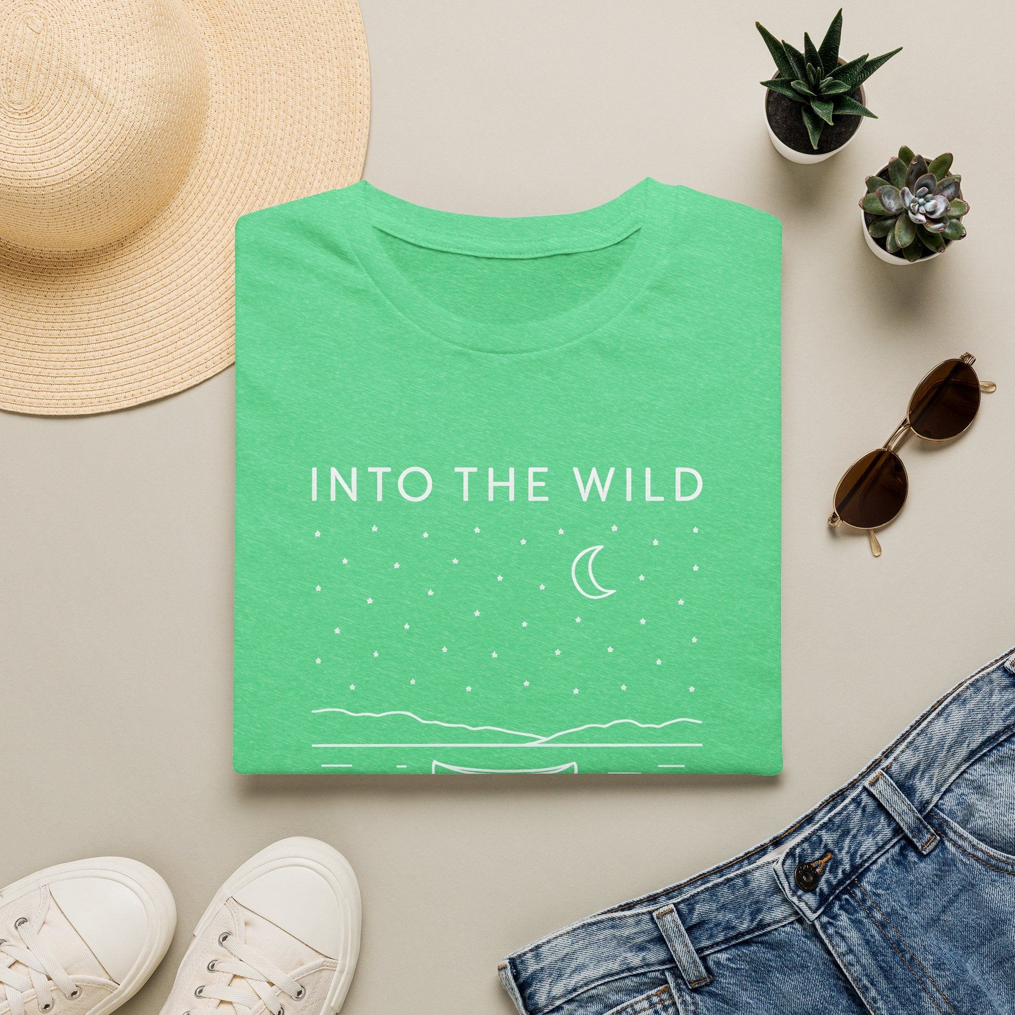 Moonlit Night Boat T-Shirt