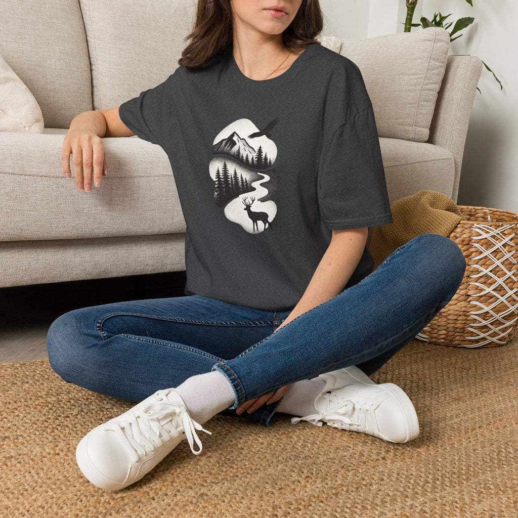 Deer in Mountain Landscape T-Shirt