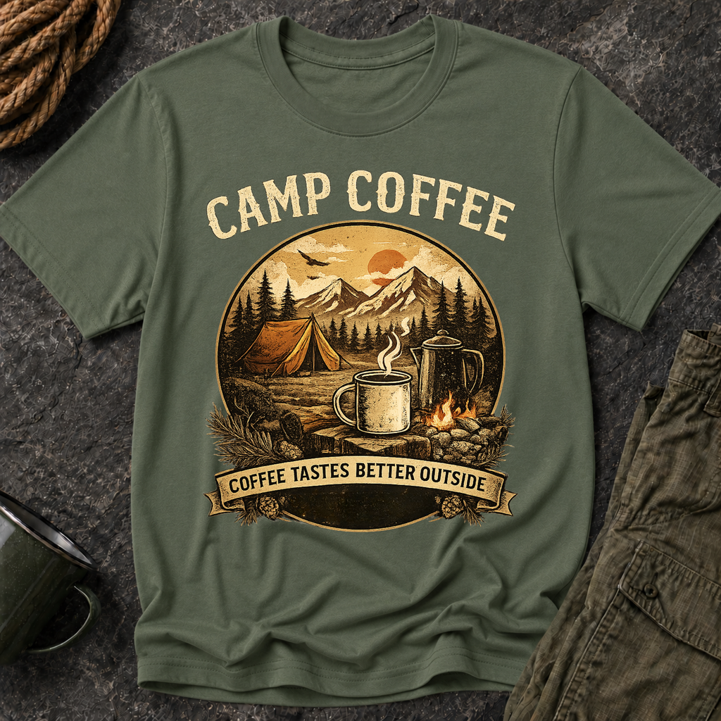 Coffee Tastes Better Outside Tee