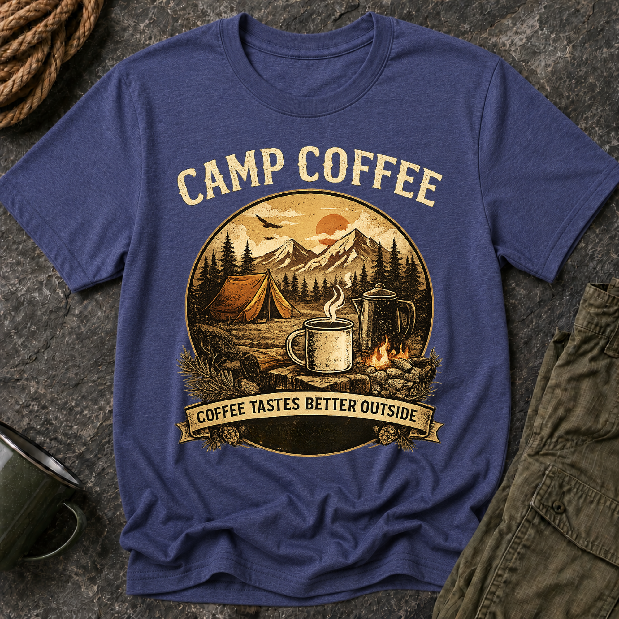 Coffee Tastes Better Outside Tee