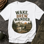 Wake. Brew. Wander. T-Shirt