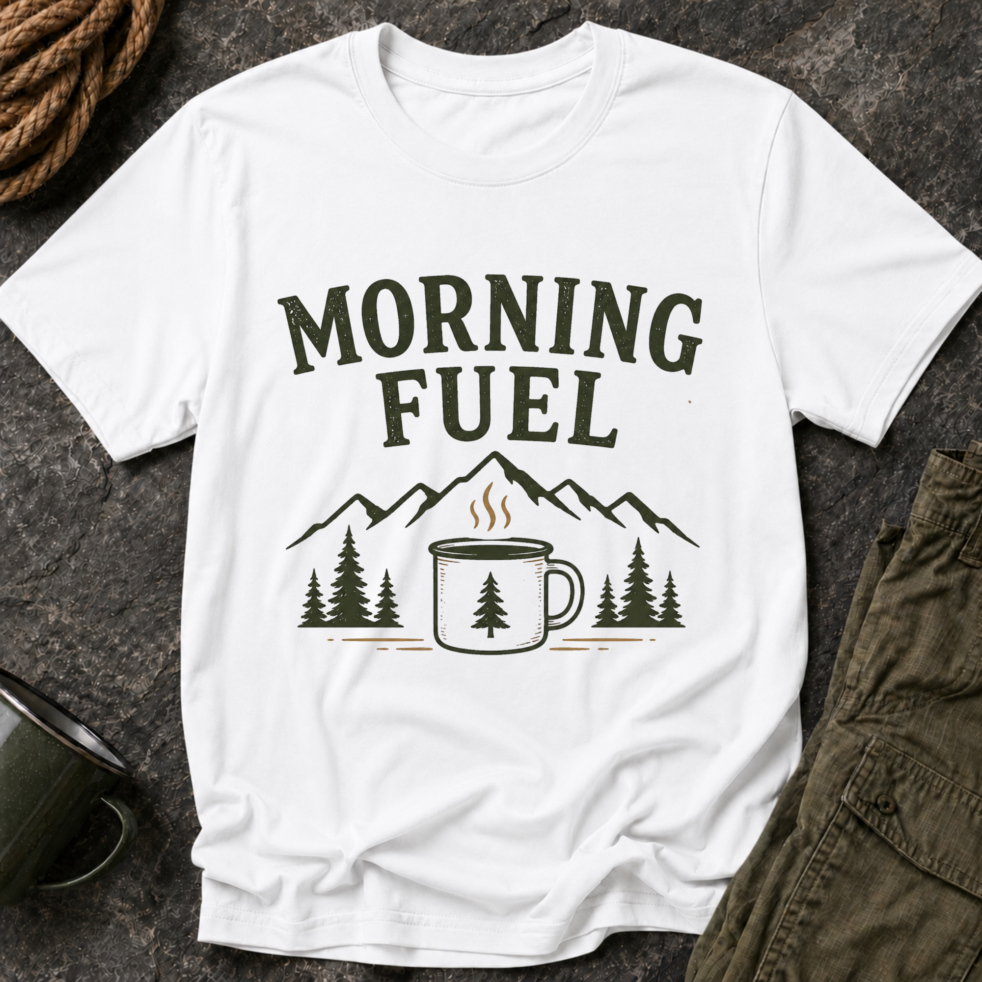 Morning Fuel Camp Coffee T‑Shirt