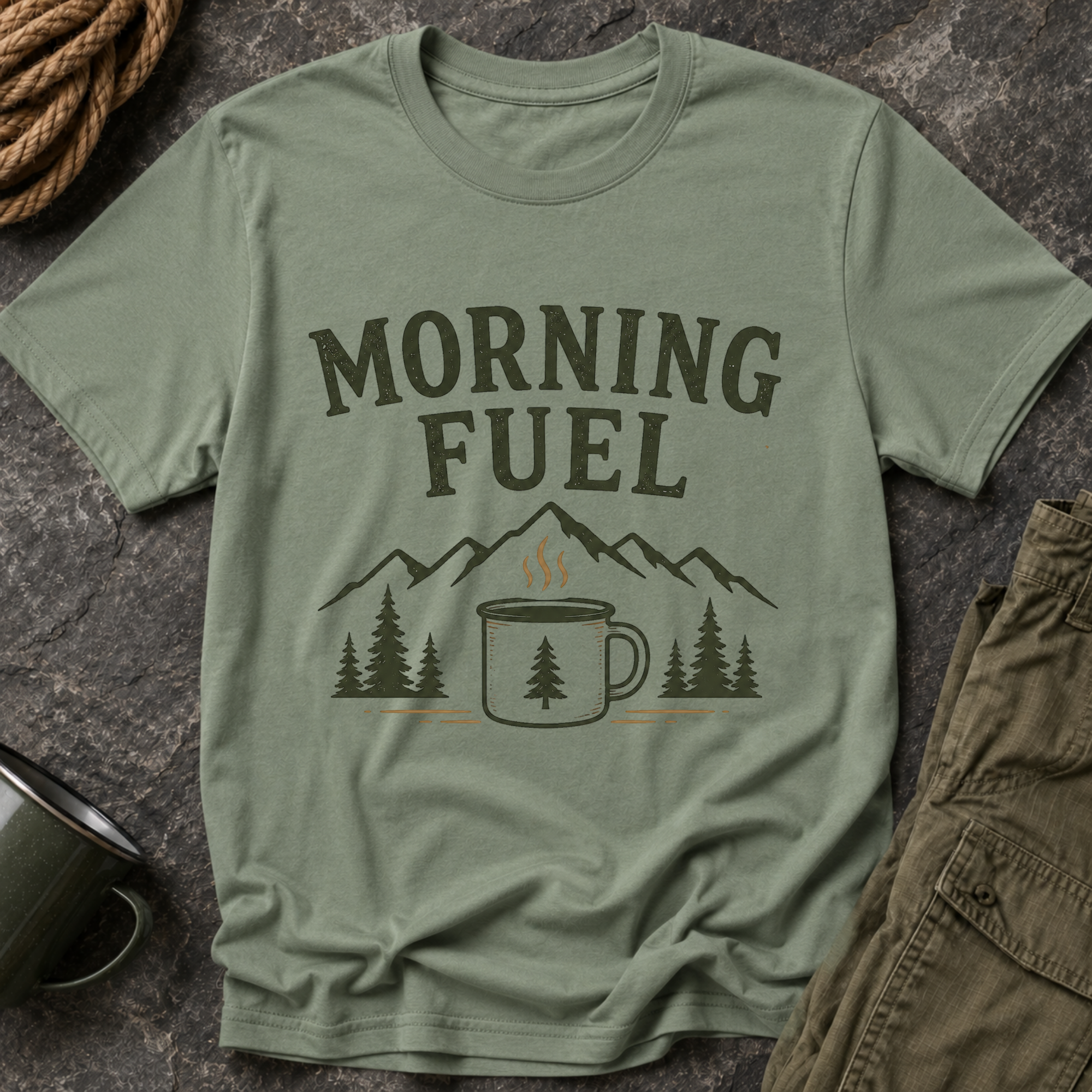 Morning Fuel Camp Coffee T‑Shirt