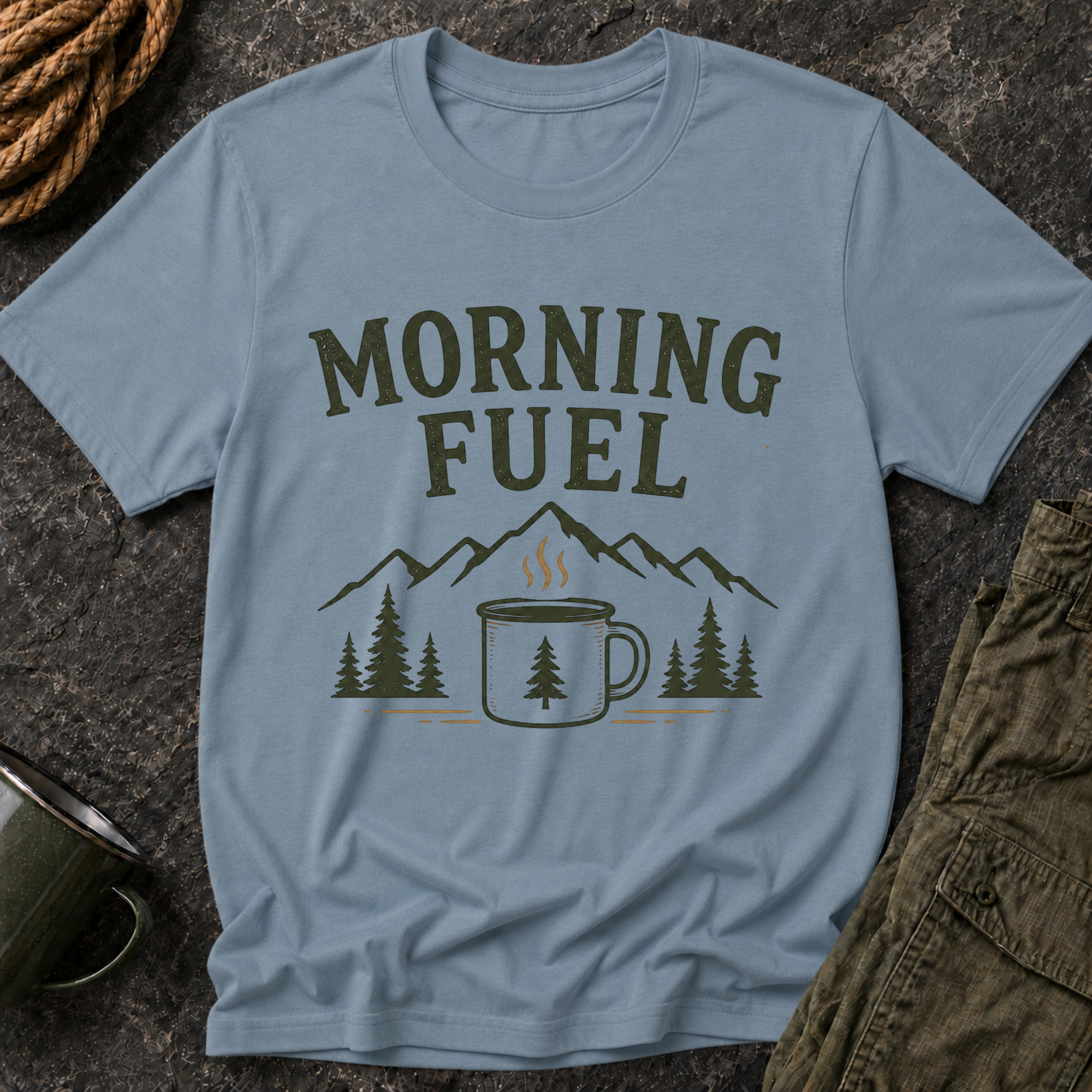 Morning Fuel Camp Coffee T‑Shirt