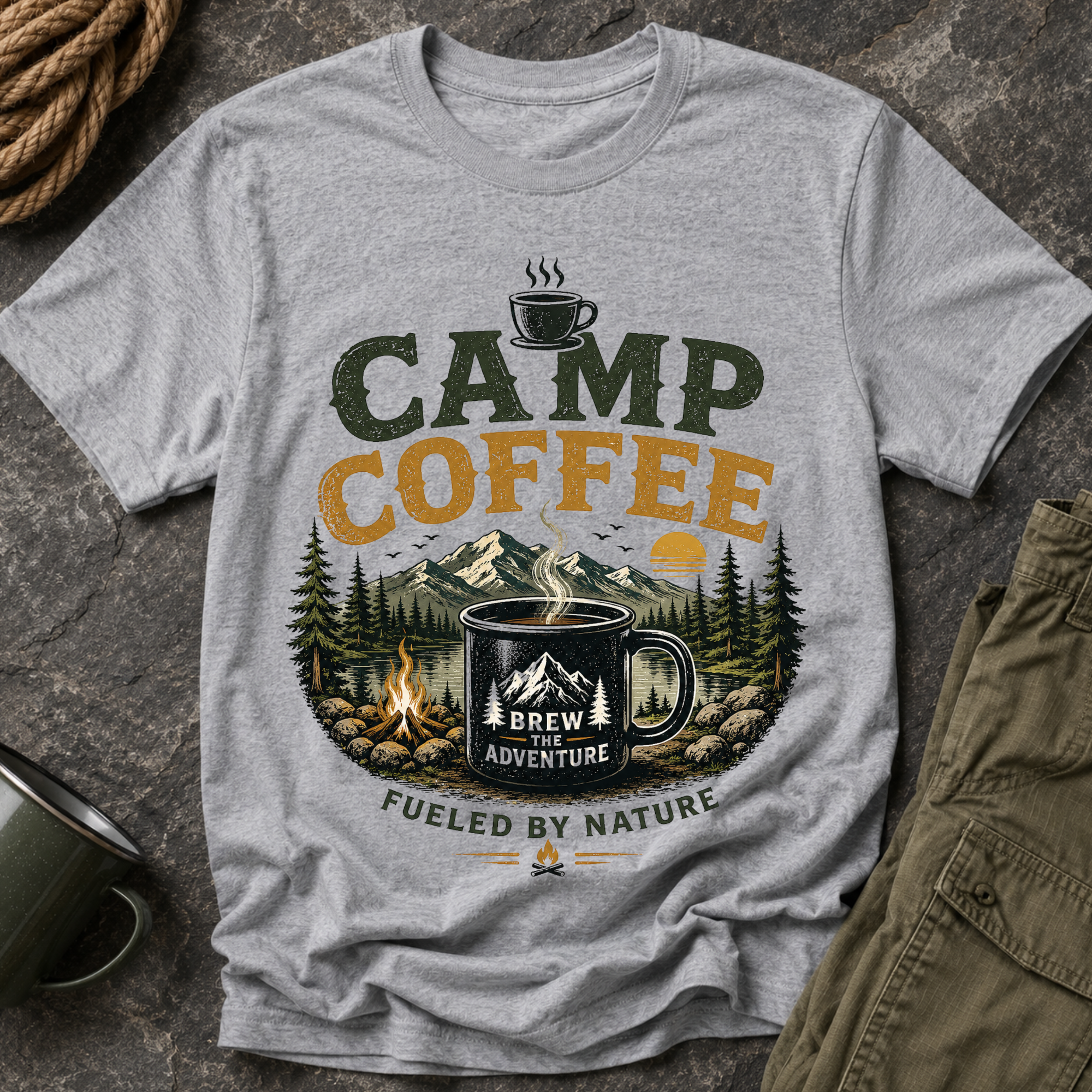 Camp Coffee Fueled By Nature T-Shirt