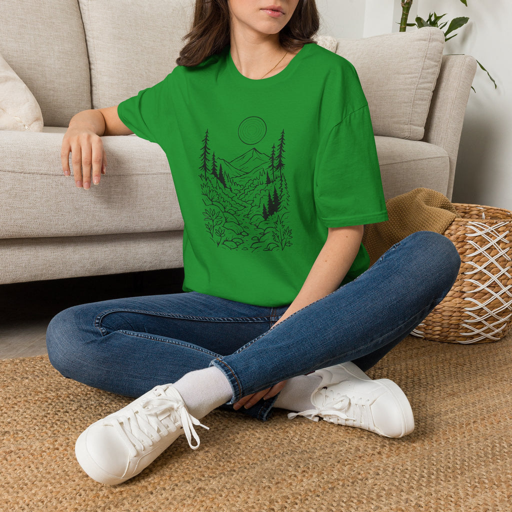 Moonlit Mountain Landscape T-Shirt