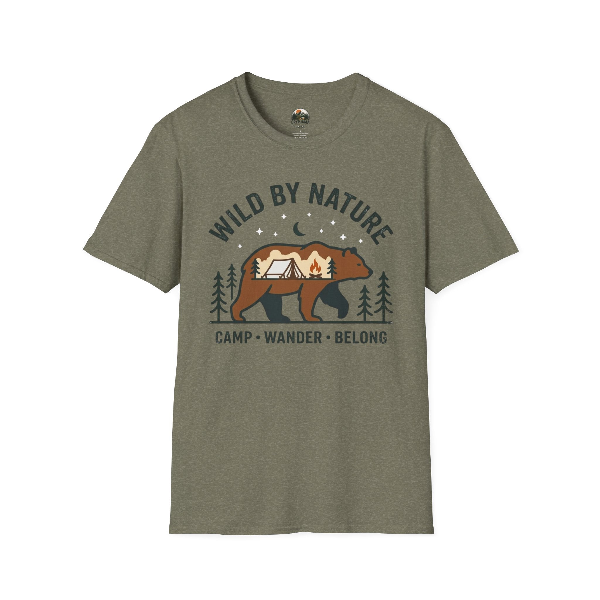 Wild by Nature Bear Camping T-Shirt