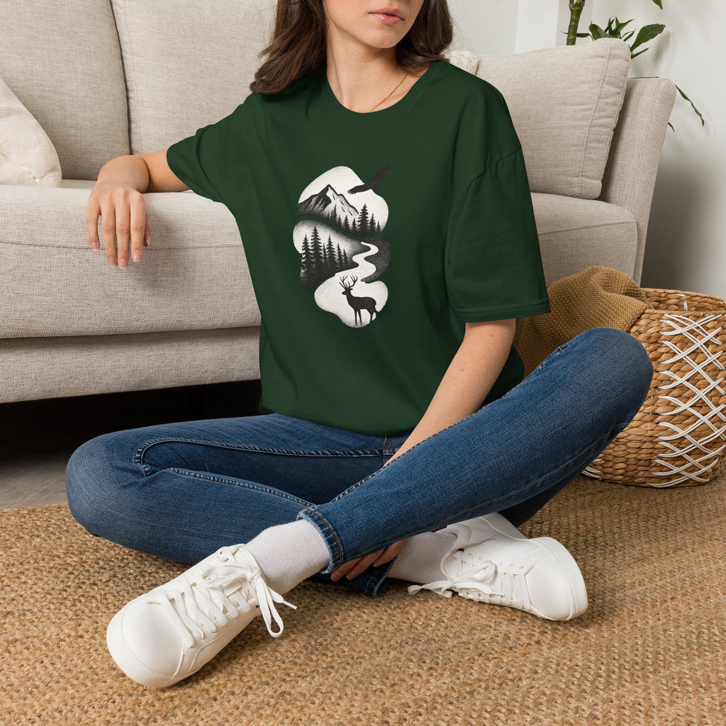 Deer in Mountain Landscape T-Shirt