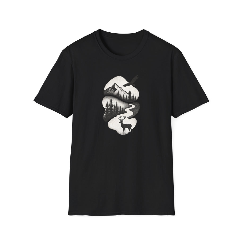 Deer in Mountain Landscape T-Shirt