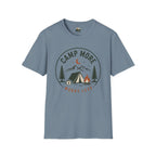 Camp More Camping T-Shirt — 'Camp More Worry Less' Outdoor Graphic Tee