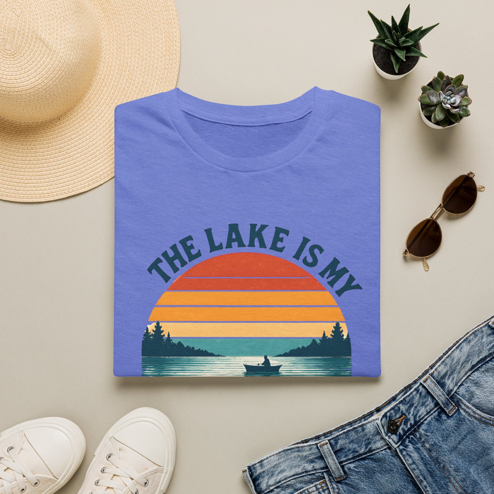 Lake Sunset Happy Place T-Shirt