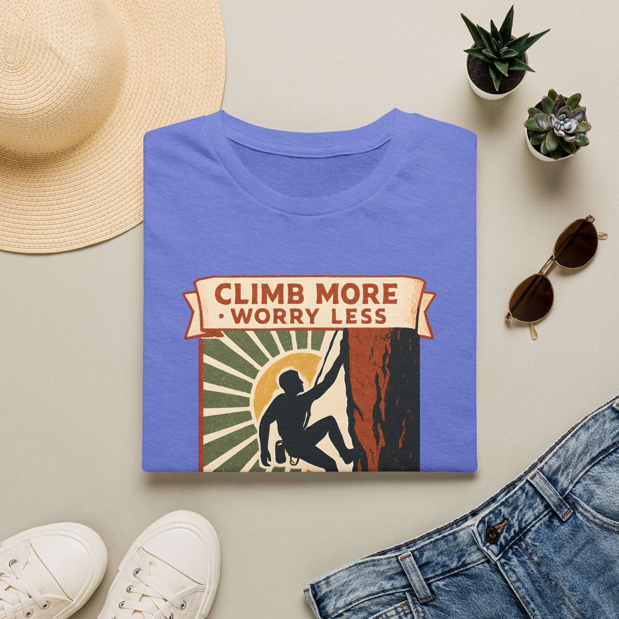 Climb More Worry Less T-Shirt