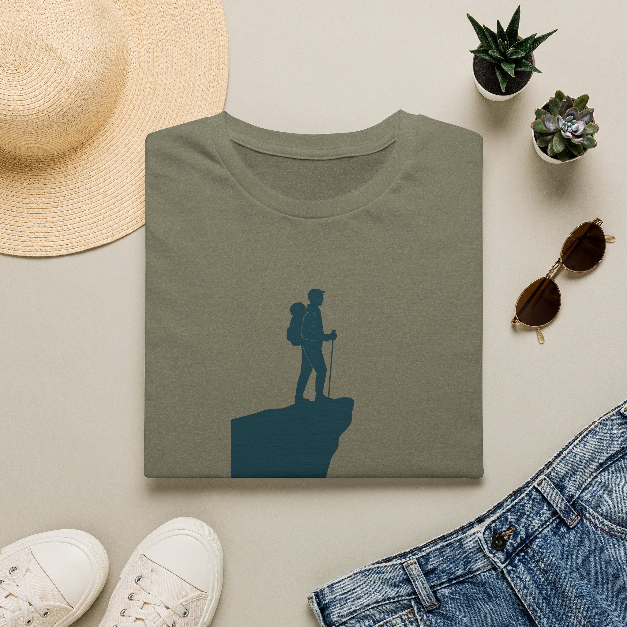 Hiker on Cliff T-Shirt