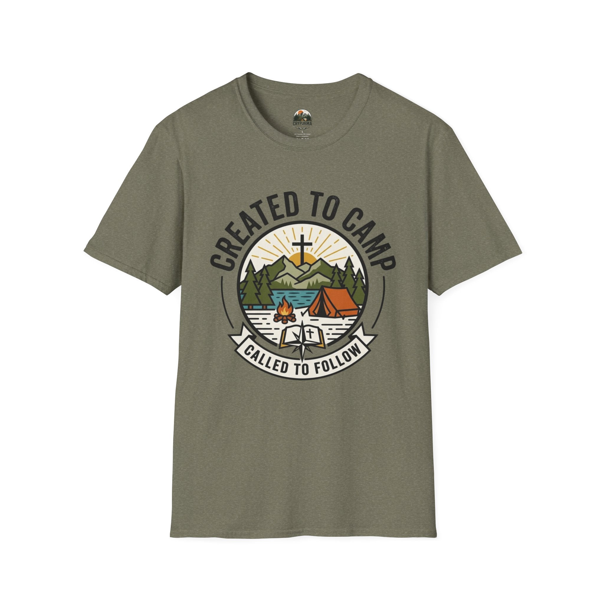 Created to Camp T-Shirt — Christian Camping Graphic Tee ("Called to Follow")