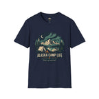Alaska Camp Life T-Shirt — Northern Lights Mountain Camping Tee