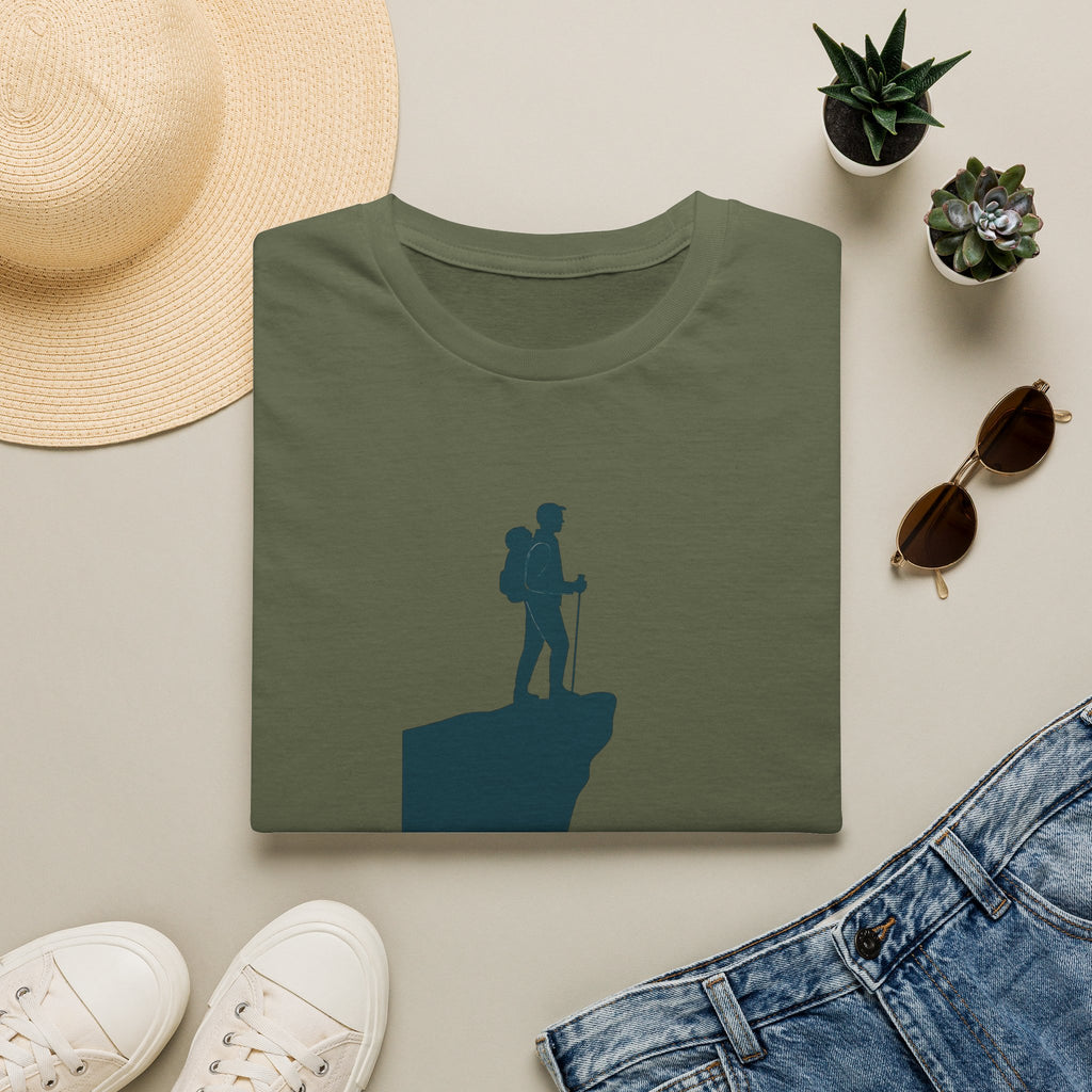 Hiker on Cliff T-Shirt