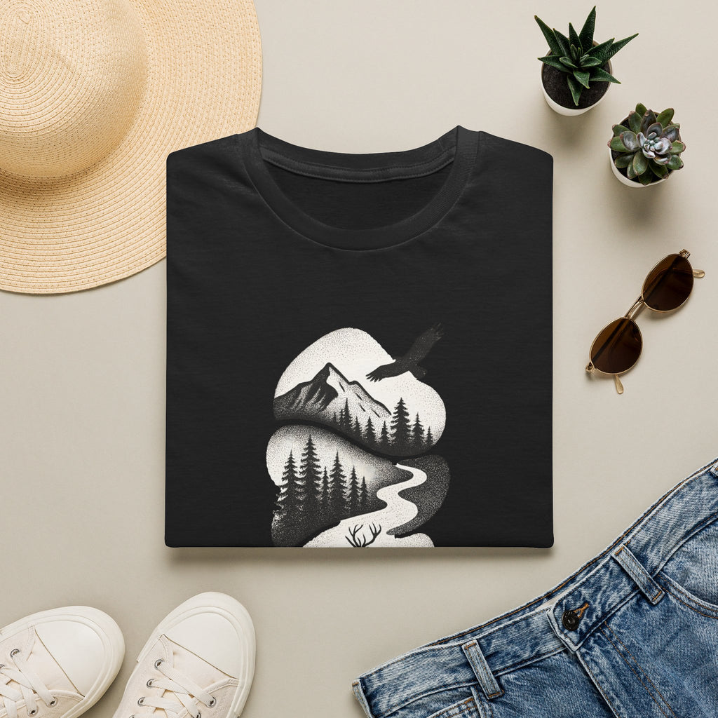 Deer in Mountain Landscape T-Shirt