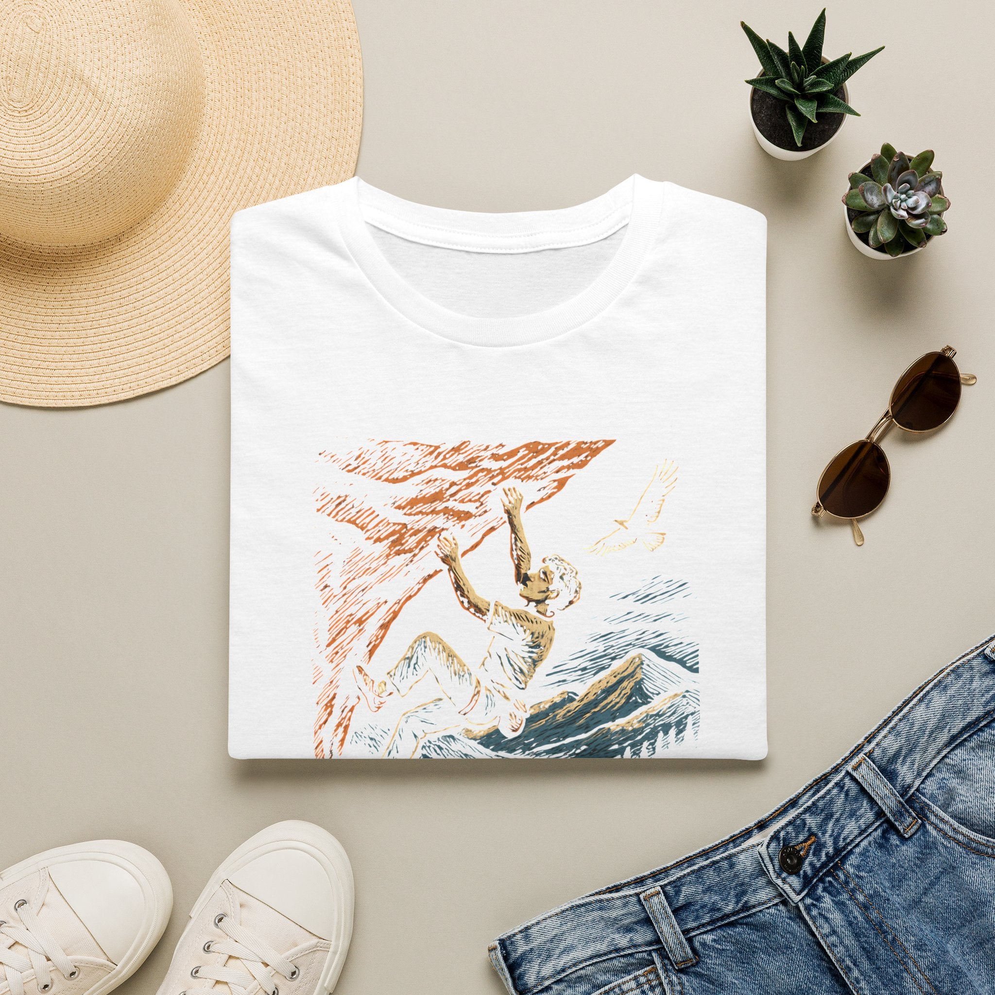 Climber on cliff T-Shirt