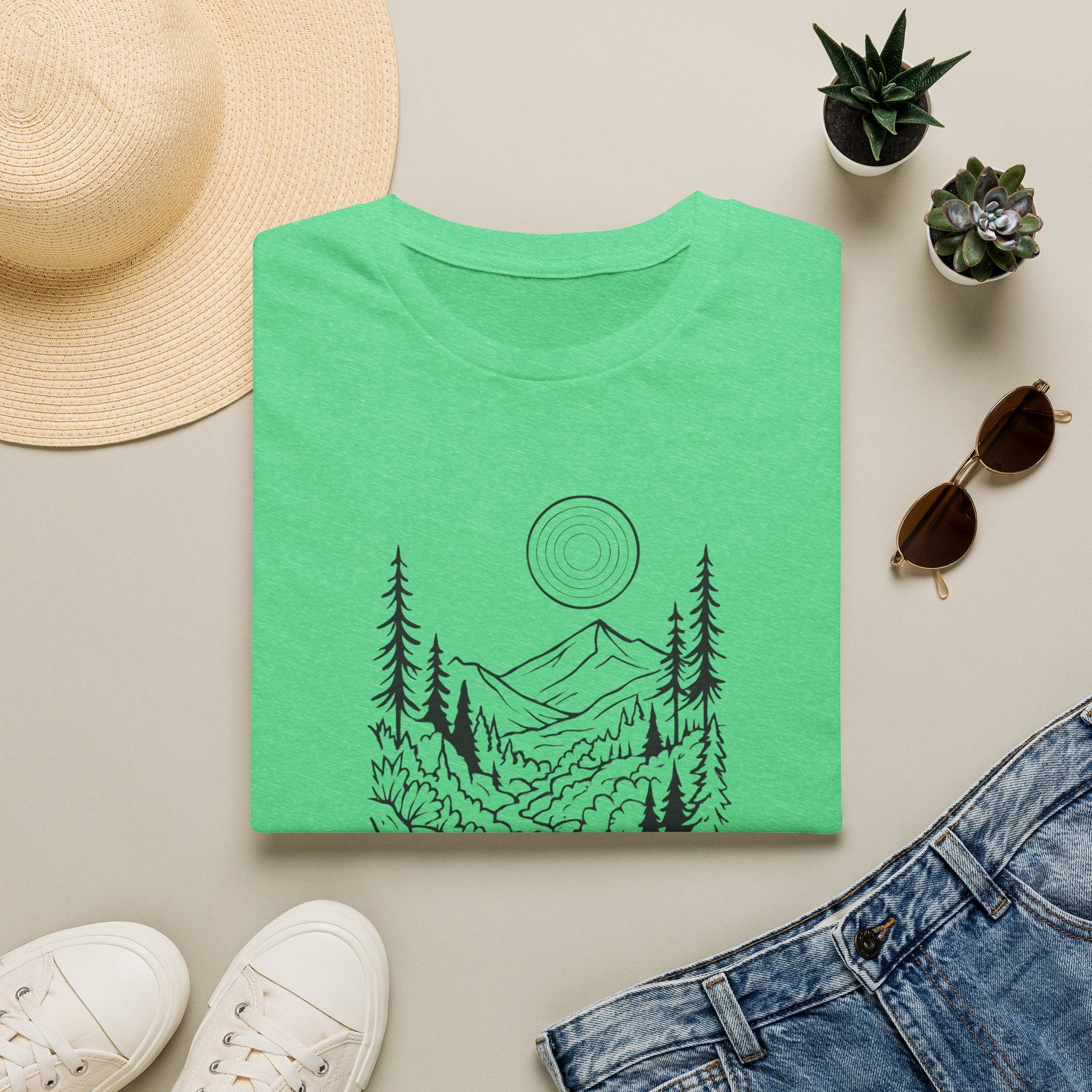 Moonlit Mountain Landscape T-Shirt