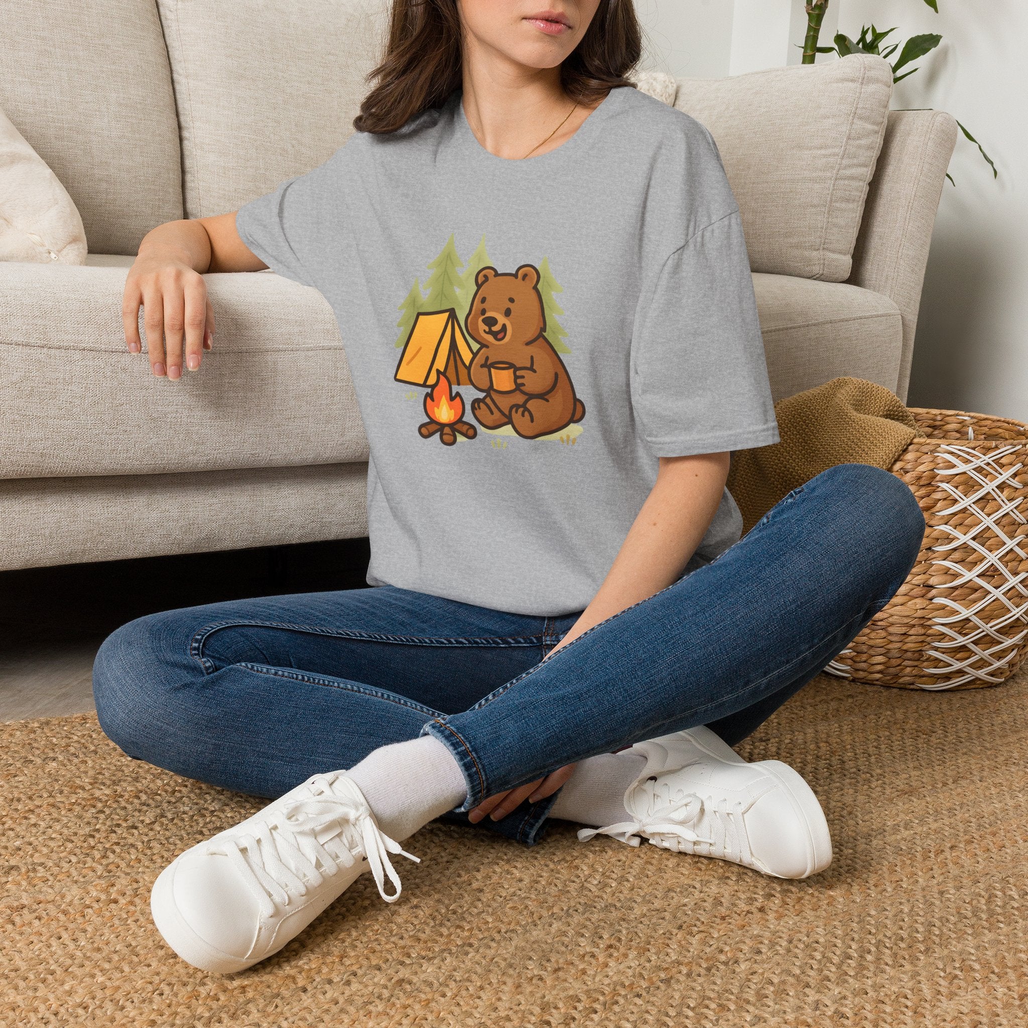Bear at Campfire T-Shirt