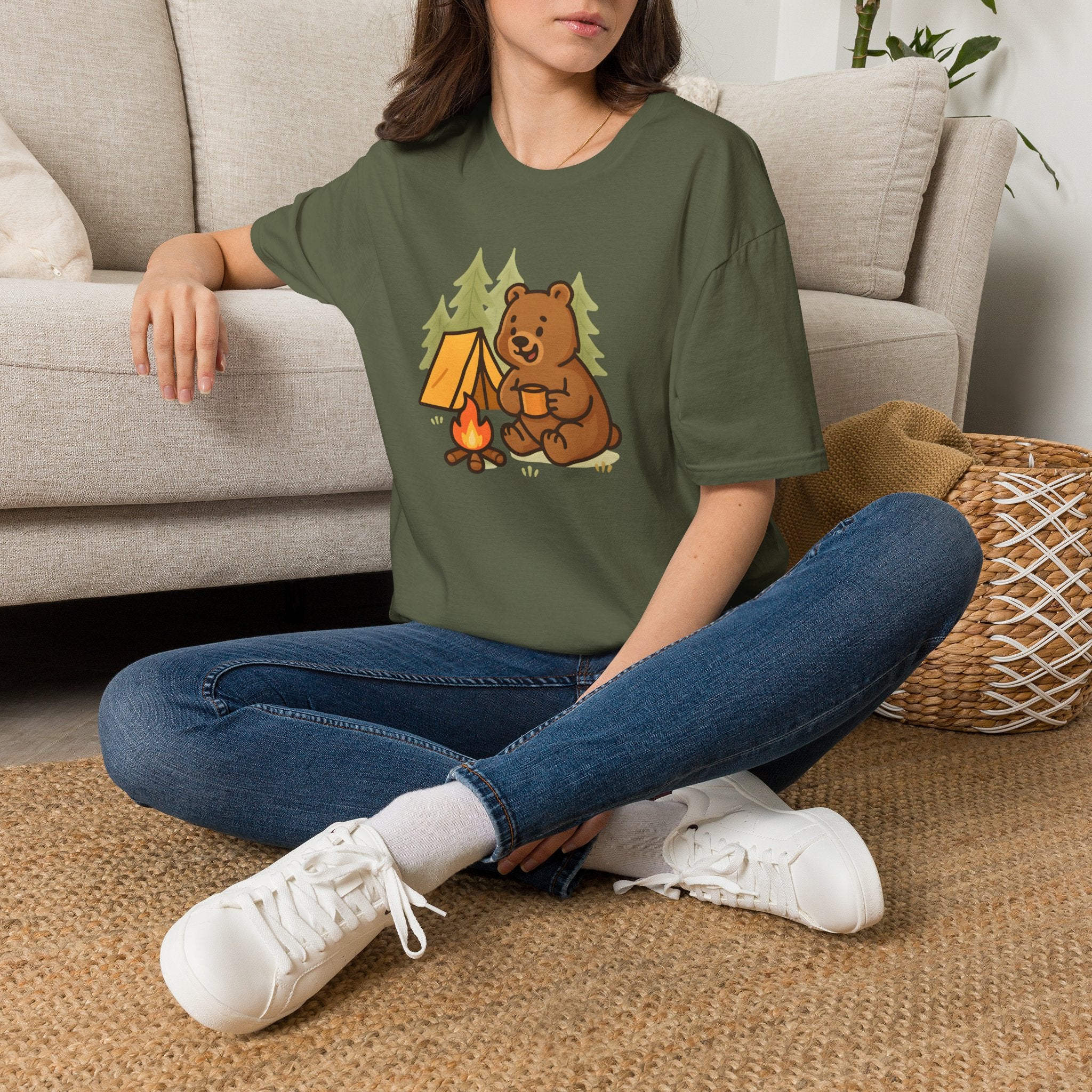 Bear at Campfire T-Shirt