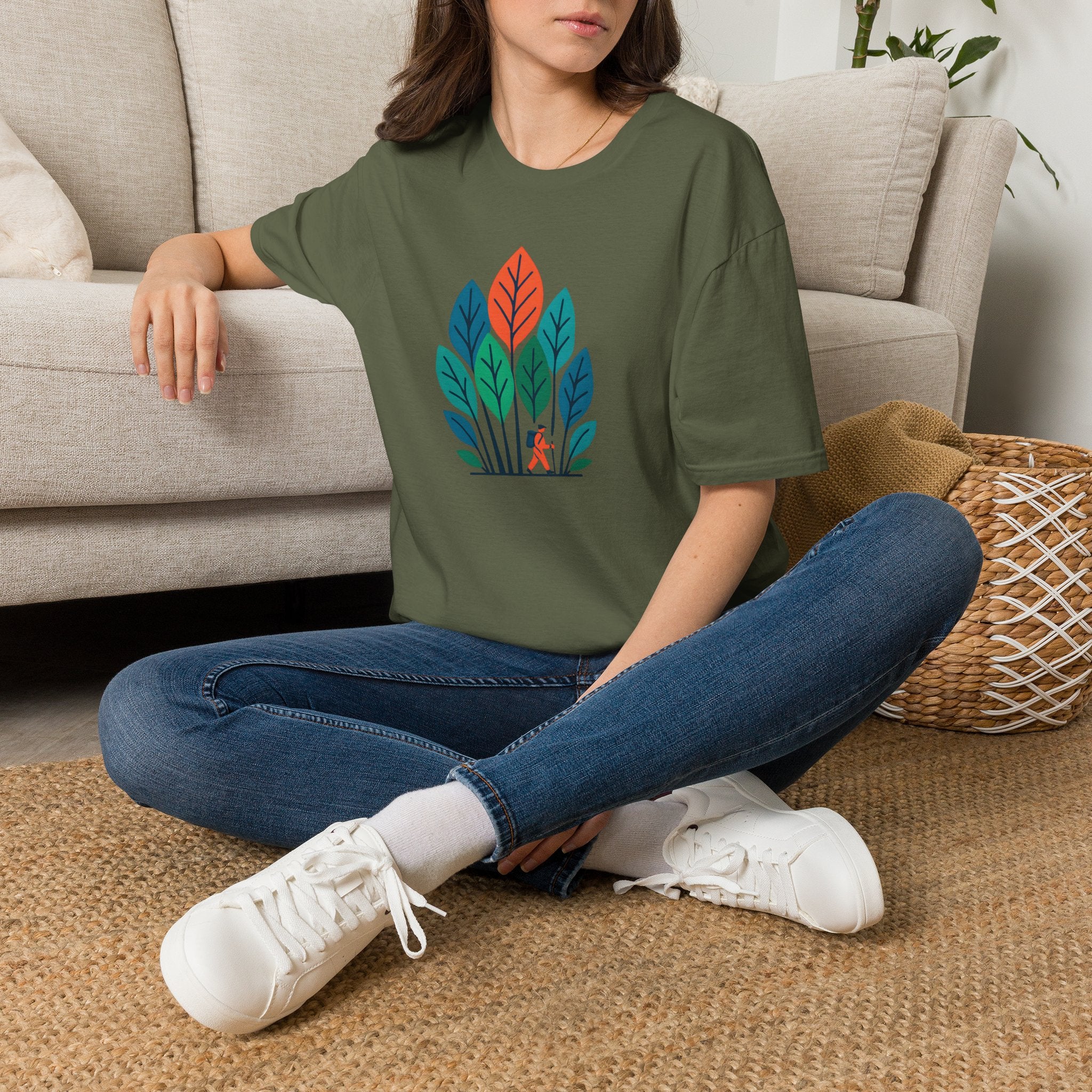 Hiker in Leaves T-Shirt