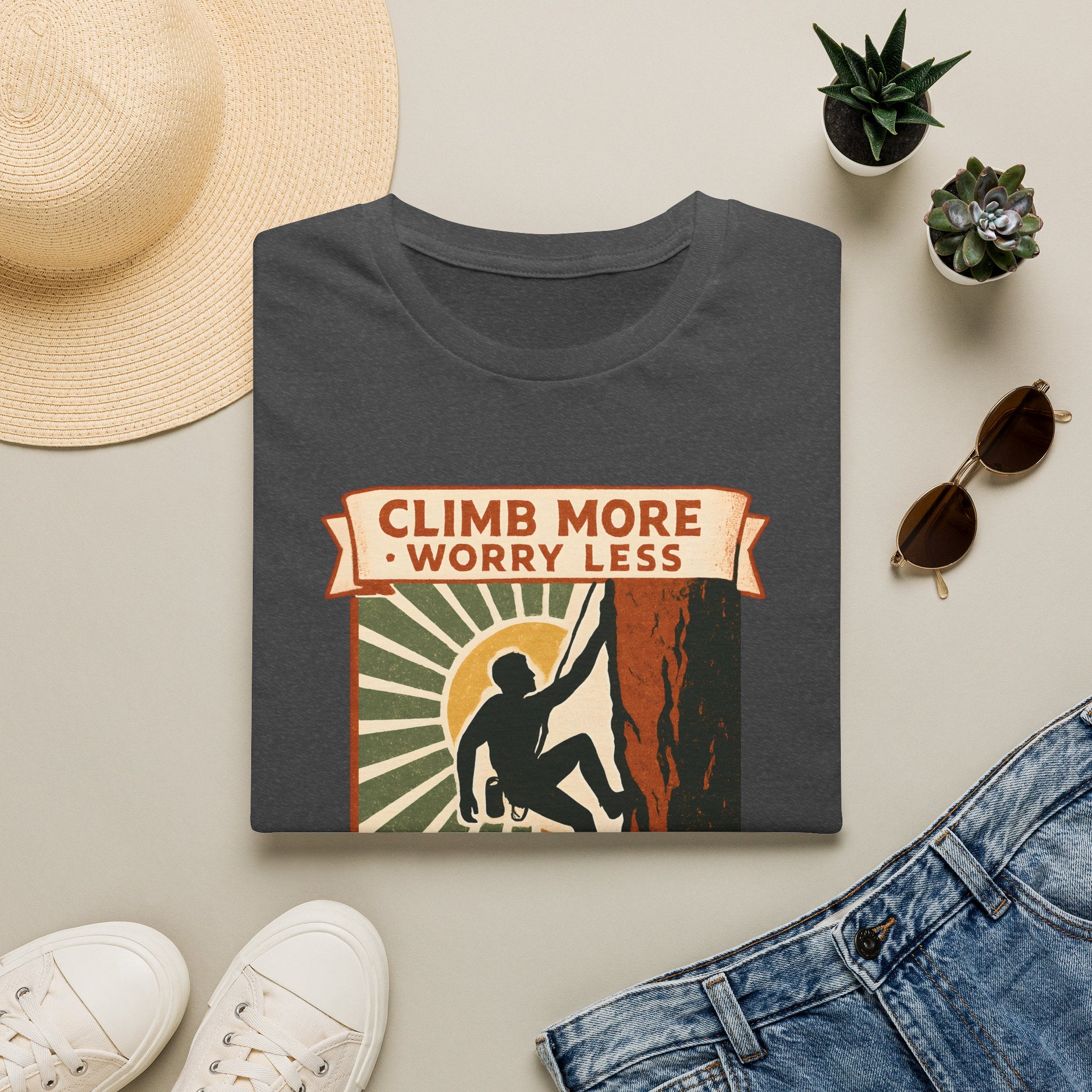 Climb More Worry Less T-Shirt
