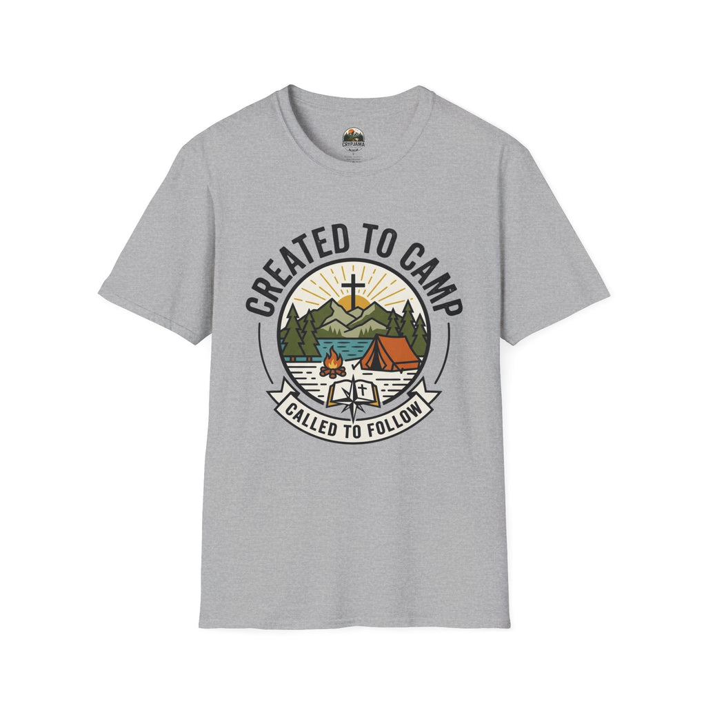 Created to Camp T-Shirt — Christian Camping Graphic Tee ("Called to Follow")