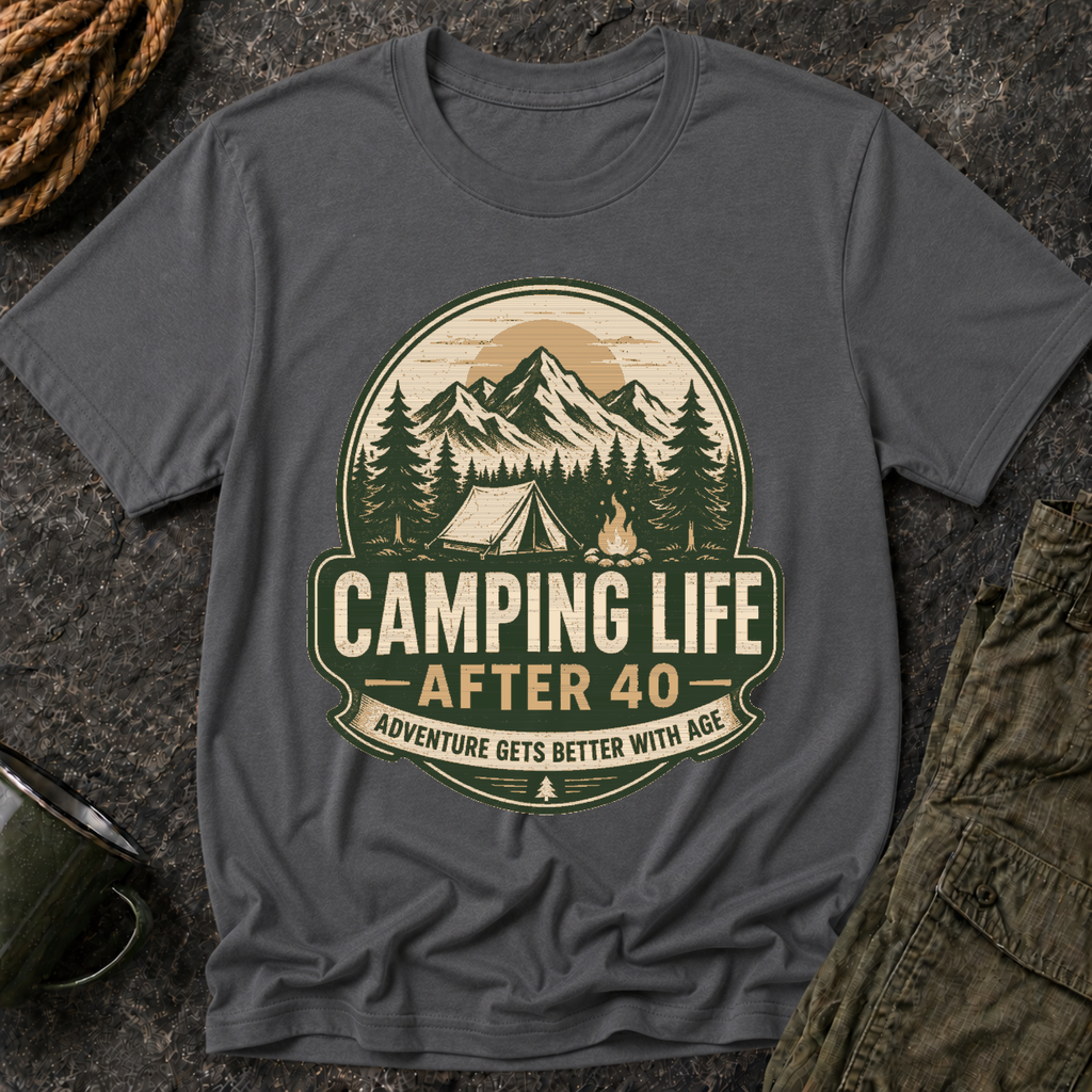 Camping Life After 40 Vintage Camping T-Shirt